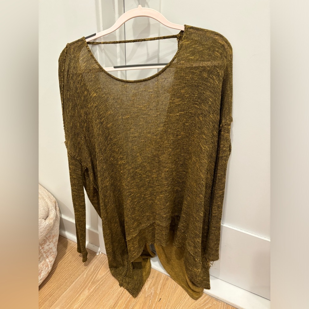 Free people we the free open back long sleeve sweater size s